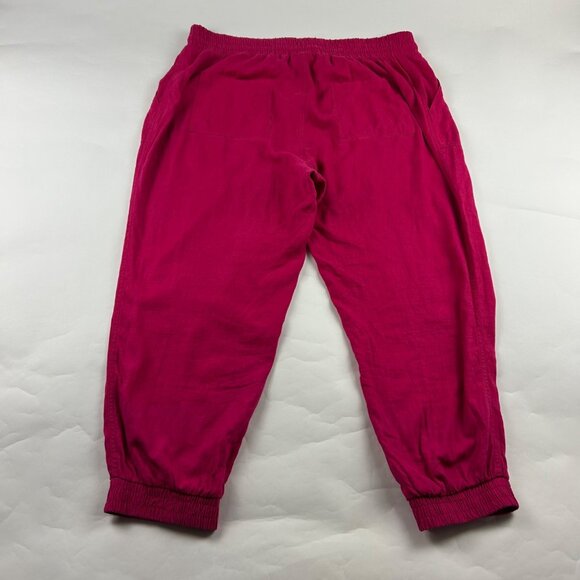 A New Day Hot Pink Linen Blend Jogger Pant XXL - Picture 6 of 7